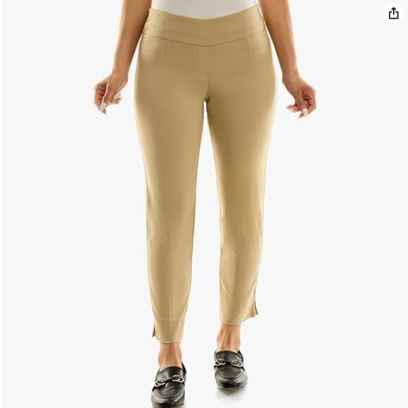 Slim Fit Ankle-Length Pull-On Pants – Size 16W – Versatile Everyday Style - Picture 3 of 10